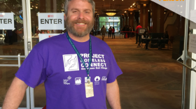 Paul DeLessio volunteers at Project Homeless Connect in San Diego, Jan. 25, 2017.