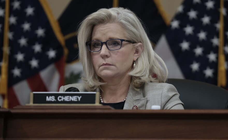 Rep. Liz Cheney, R-Wyo., vice chair of the House select committee investigating the Jan. 6 attack on the Capitol, faces a primary challenge from a Trump-backed candidate.