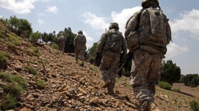 Troops patrolling Khost province