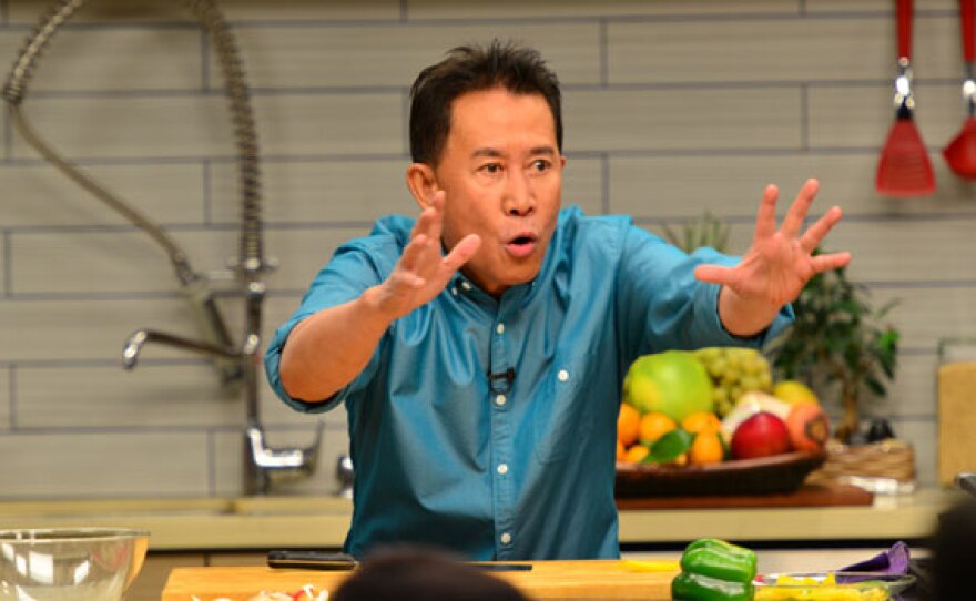 International culinary icon Martin Yan (pictured in the studio) returns to public television with a new series that explores the bustling cities, breathtaking landscapes, colorful history and authentic cuisine of Vietnam. Martin brings his infectious enthusiasm and impressive culinary skills to the table as he demonstrates Vietnamese mainstays, including beef pho and vermicelli noodle soup, and exciting new dishes such as coffee-flavored ribs and duck cassoulet.