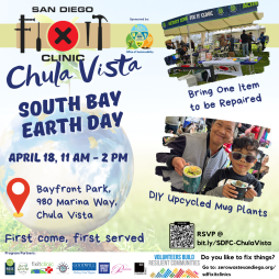 San Diego Fixit Clinic at Chula Vista South Bay Earth Day