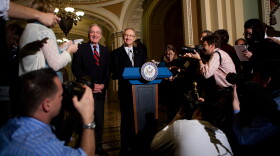 ks on during a news conference following the Senate's cloture vote on health care reform legislation on Capitol Hill on November 21, 2009 in Washington, DC. 