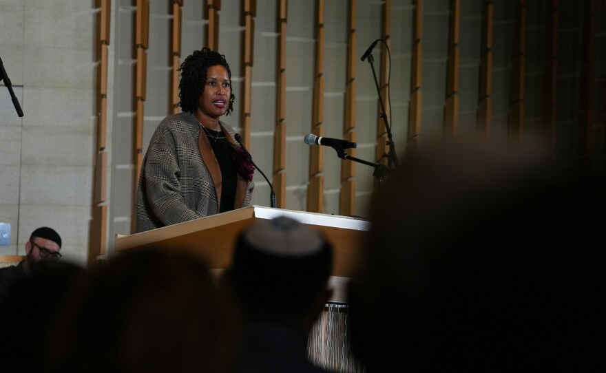 D.C. Mayor Muriel Bowser reaffirmed her support for "the Jewish community in DC, in Israel, and around the world," at a vigil in Cleveland Park.
