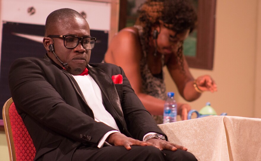 Abraham, played by Andrew Adote, being his typical, awkward self.