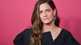 Amanda Peet stars in Your Friends & Neighbors on Apple TV which is now in its second season. She's pictured above in Los Angeles on Oct. 16, 2025.