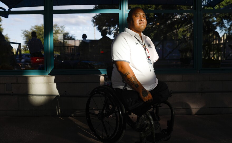 U.S. Army veteran Staff Sgt. Matt Lammers is one of some 60 vets who lost three or four limbs, out of 2.7 million who served in the wars in Iraq and Afghanistan.