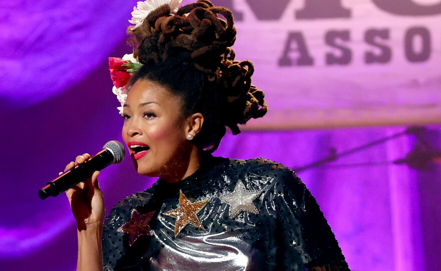 Valerie June performs onstage at the 20th Annual Americana Honors & Awards at Ryman Auditorium on Sept. 22, 2021 in Nashville, Tennessee.