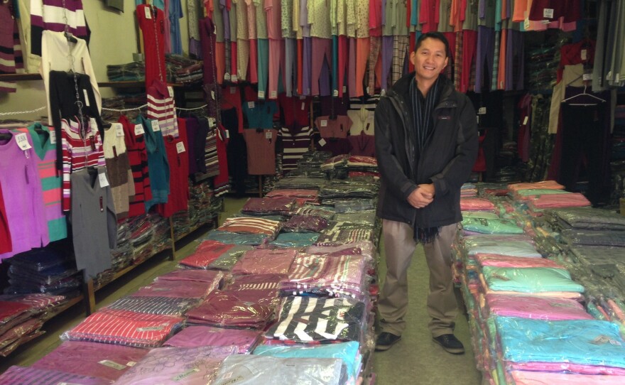 Nguyen Kien Trung, 32, stands inside his family's clothing warehouse in Bratislava. "It's a declining business, so we have to think out our future," he says. "I think I and other young Vietnamese have a good chance at finding work at a Slovak company. We speak the language. We know the culture."
