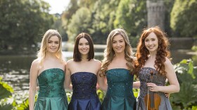 Celtic Woman on the grounds of Johnstown Castle in Wexford, Ireland. From left to right: Megan Walsh, Mairead Carlin, Éabha McMahon and Tara McNeill.