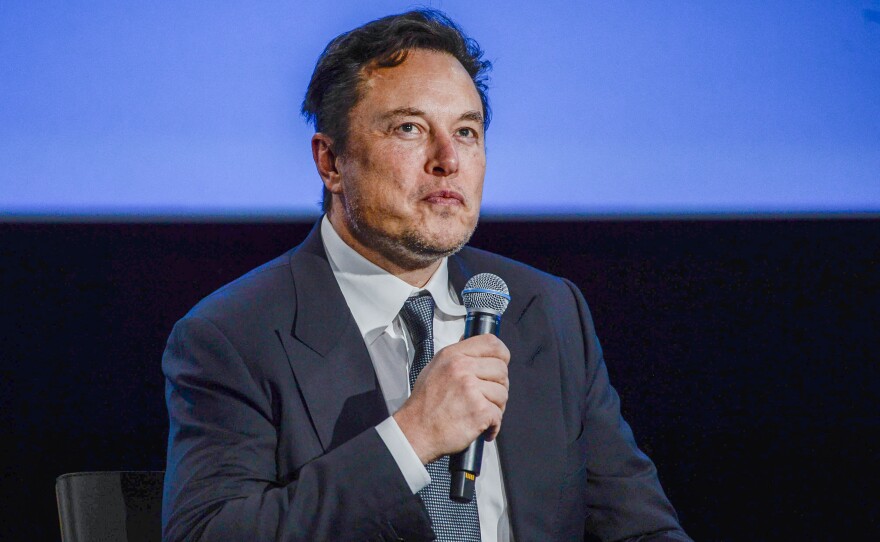 Twitter CEO Elon Musk, pictured here in August 2022, placed a "state-affiliated media" label on NPR's Twitter account, leading to widespread criticism.