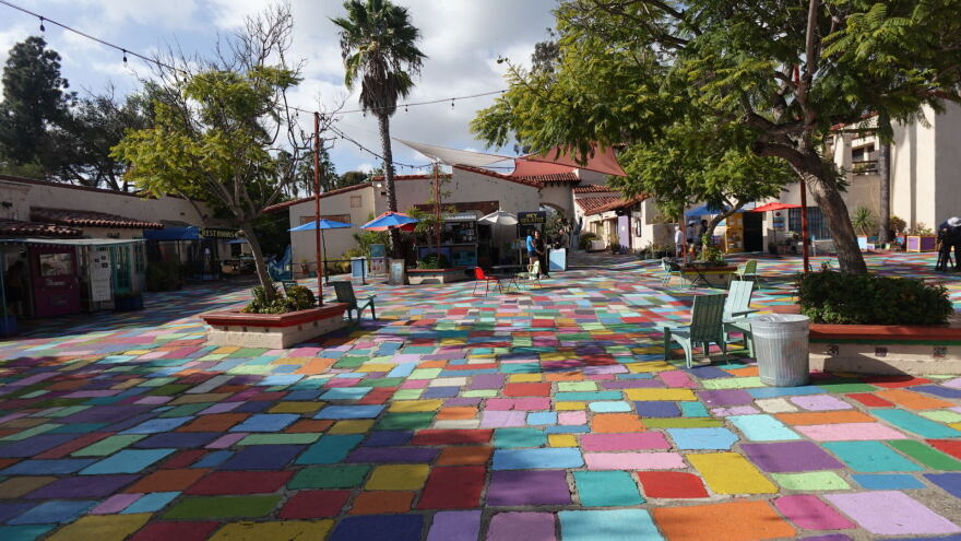 The colorful tile work at Spanish Village Art Center in Balboa Park is pictured Sept. 14, 2026.