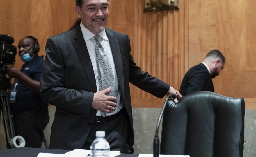 Robert Santos (center), who is Mexican American and president of the American Statistical Association, would become the Census Bureau's first permanent director of color if confirmed by the Senate.