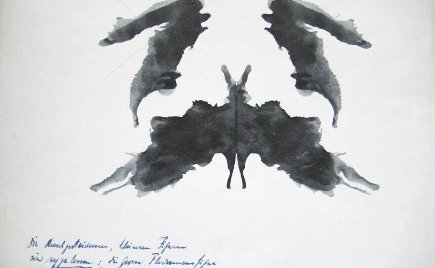 Rorschach's notes on a printer's proof of his inkblot test.