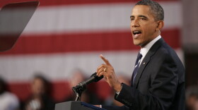 U.S. President Barack Obama speaks to a group September 8, 2010 at Cuyahoga Community College West Campus in Parma, Ohio. 