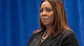 FILE - New York Attorney General Letitia James attends a news conference Dec. 15, 2025, in New York.