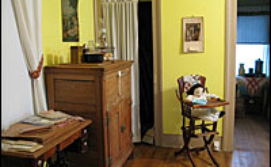 The Hustis house contains original furniture, clothing, books, dishes and tools that belonged to John Hustis and his family.
