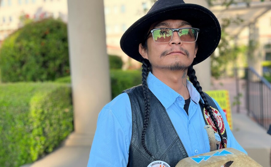 Gary McKinney of the Shoshone Paiute Tribe says the planned lithium mine is on land considered sacred by native people.
