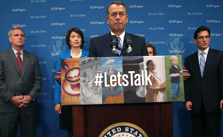 On Tuesday, House Speaker John Boehner urged Democrats to negotiate on budget and debt issues. In a phone call, President Obama told Boehner he is open to talks, but not until the current crises are over.
