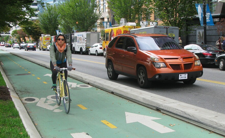 Unlike a conventional bike lane, protected bike lanes physically separate cyclists from cars.