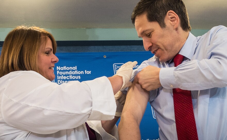 Dr. Thomas Frieden, director of the Centers for Disease Control and Prevention, got his flu shot in September.
