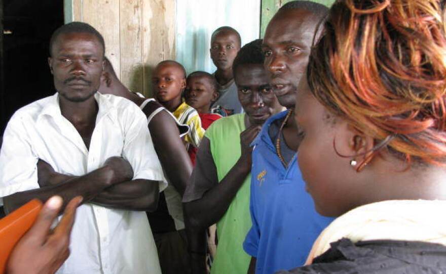 Outreach workers are trying to persuade local fishermen to get circumcised.