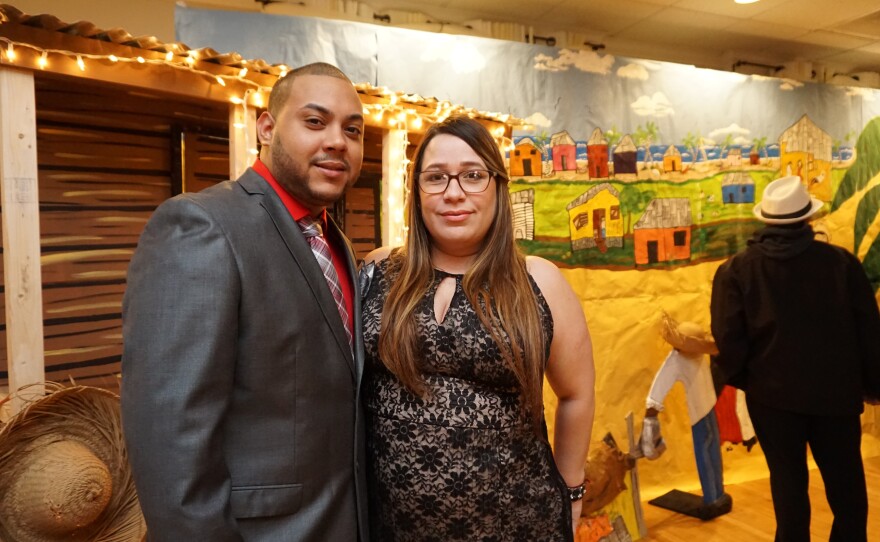 Miosotis Castro, her husband Francisco Alvarado and their three children lost their home when Hurricane Maria tore through Puerto Rico in September. Eventually they made their way to Providence, Rhode Island, where they've been living with relatives for the last month.