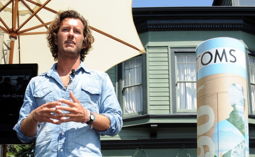 Blake Mycoskie is the founder of Toms, which is going beyond shoes, into eyewear, coffee and backpacks. Its charitable mission is changing, too, with direct contributions now to some causes.