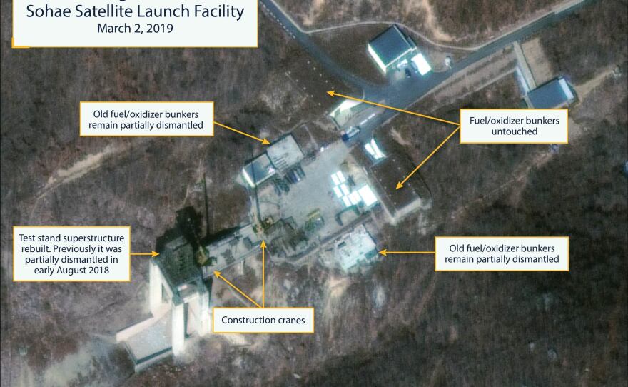 North Korea appears to have rebuilt an engine test stand in a matter of days.
