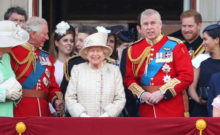 Queen Elizabeth II and Prince Andrew (right) in June 2019.