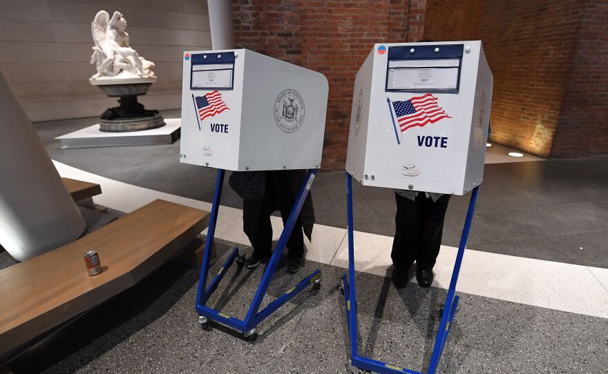 At the Brooklyn Museum in New York City, voters got a side of art as they filled out their ballots Tuesday.