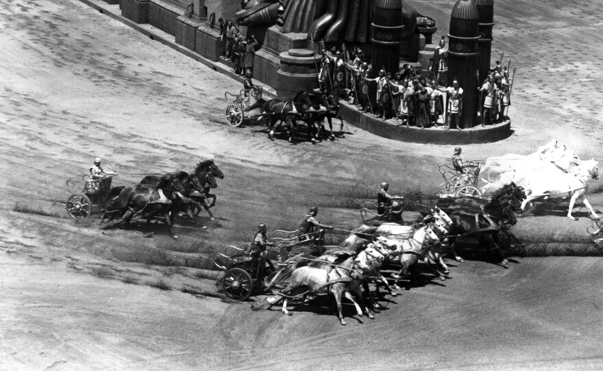 The famous chariot race in Ben-Hur was filmed on a movie set at Cinecittà in 1958.