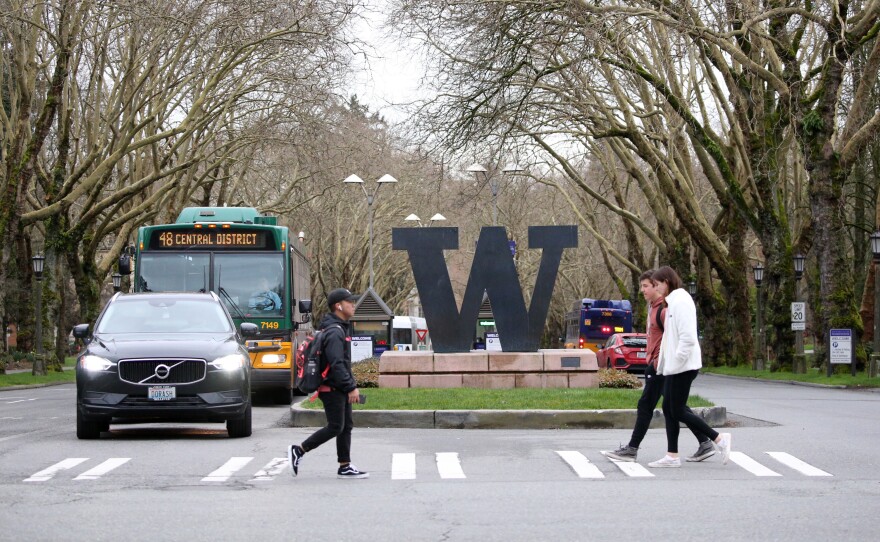 The University of Washington in Seattle is one of several U.S. campuses that have canceled in-person classes in response to the spread of the coronavirus.