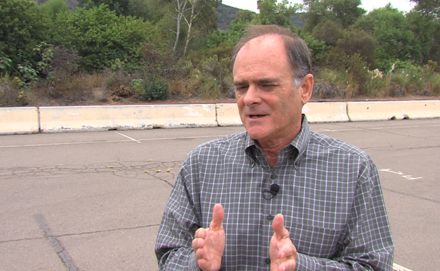 Steve Peace talks about how Measure D could change the Qualcomm Stadium site, Oct. 12, 2016.