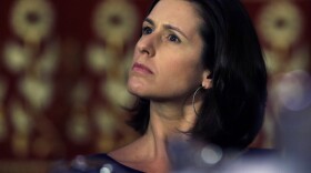 Allison Gollust, who resigned on Tuesday as CNN's chief marketing officer, is shown in this photo from Jan. 3, 2013, in Albany, N.Y.