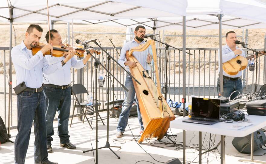Los Originarios del Plan perform at the Madera Flea Market on June 13, 2021.