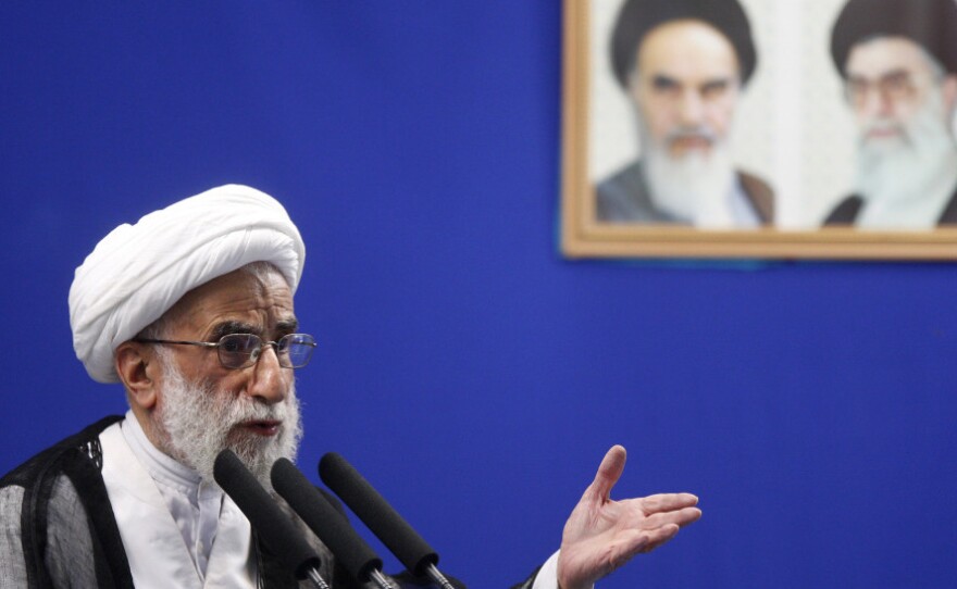 Ayatollah Ahmad Jannati, head of the Guardian Council, delivers a sermon in Tehran in July 2009.