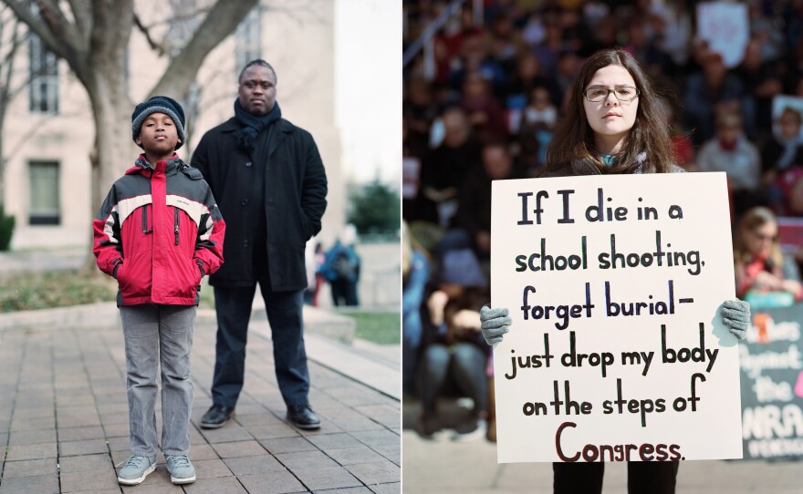 (Left photo) Jonathan Sterling (front) and Mark Sterling (rear); (Right photo) Kiera McLaughlin