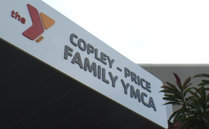 A sign that reads Copley-Price Family YMCA is shown.