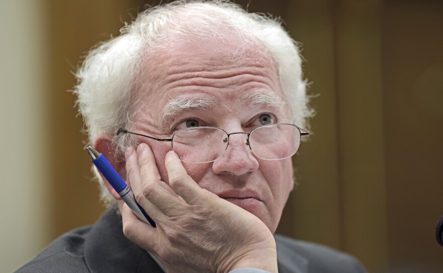 The pro-Trump legal scholar John Eastman testifies on Capitol Hill in 2017. On March 28, 2022, a federal judge ordered Eastman to hand over documents to the congressional committee investigating the Jan. 6, 2021, attack on the U.S. Capitol.