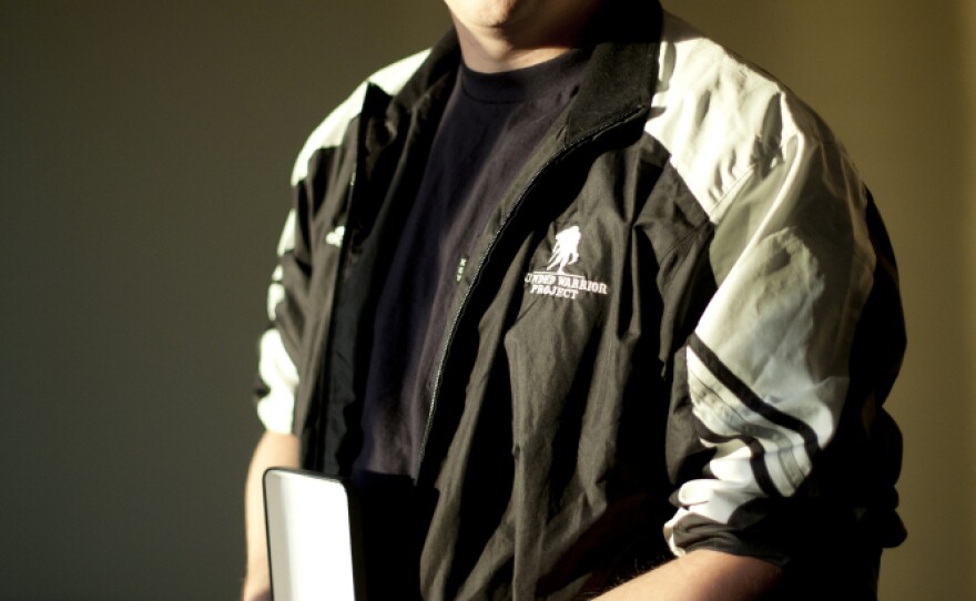 Brock Savelkoul, who was medically discharged from the Army after serving three tours in Iraq, received the Purple Heart because of a wound to his leg. But it's the traumatic brain injury and PTSD he sustained that are complicating his life.