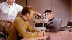 William Shatner as Kirk and Leonard Nimoy as Spock on "Star Trek." 