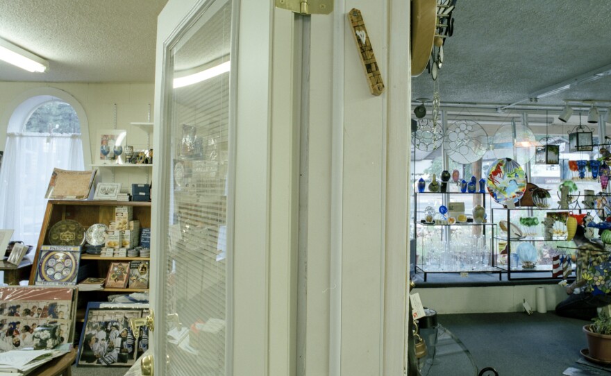 On the right is Sonya Loya's original glass shop. On the left is a section she opened after embracing a Jewish identity. Loya believes her family was among those who were forced to convert from Judaism during the Spanish Inquisition.