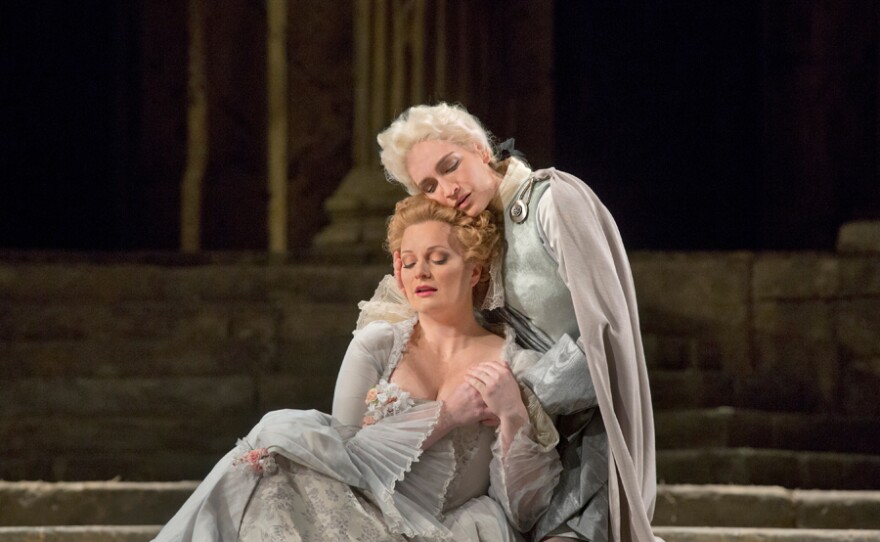 Lucy Crowe as Servilia and Kate Lindsey as Annino in Mozart's "La Clemenza di Tito."