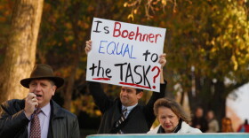Anti-abortion activists demonstrate on November 5, 2010, in Washington, D.C.