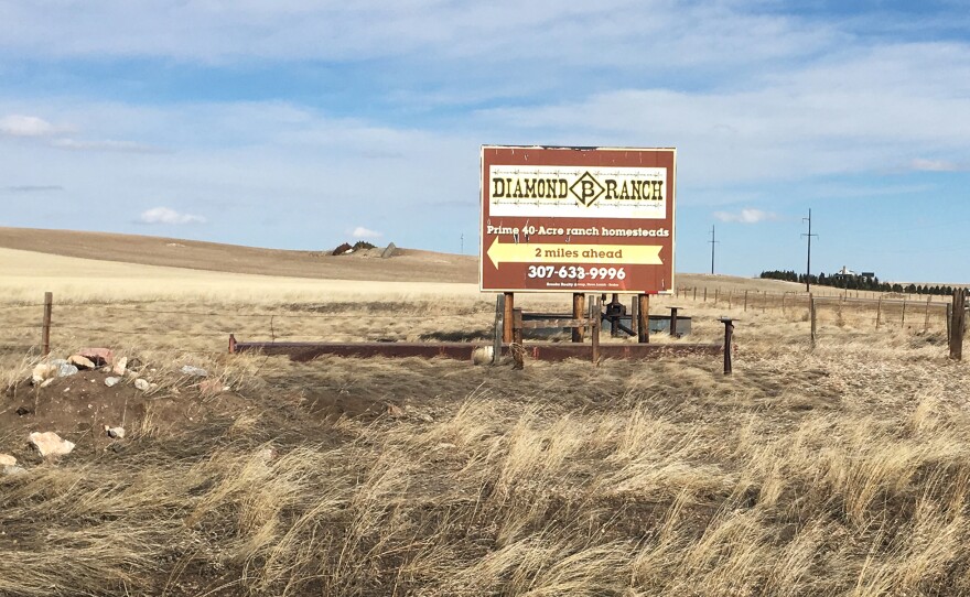The Diamond B Ranch, north of Cheyenne, Wyo., is no longer a working property. It's been bought and subdivided by a realty company.