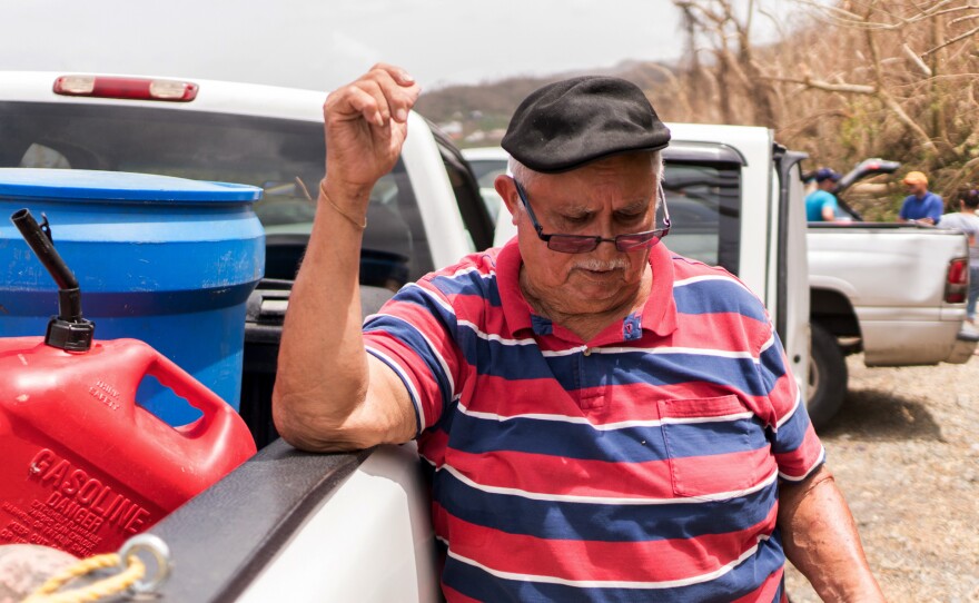 Luis Alberio traveled a half-hour to collect spring water from a pipe sticking out of the ground. He needs water "for everything ... to drink, to bathe, to wash up, to clean the house."