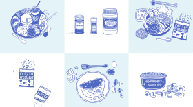 Expand your idea of what it means to cook, says Margaret Eby, author of You Gotta Eat: Real-Life Strategies for Feeding Yourself When Cooking Feels Impossible. That includes assembling a charcuterie board and dressing up foods like cottage cheese or instant ramen with simple, nutritious toppings.