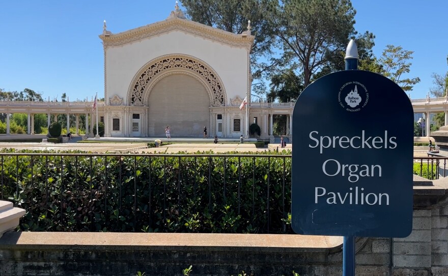 The Spreckels Organ Pavilion is shown on August 23, 2023.