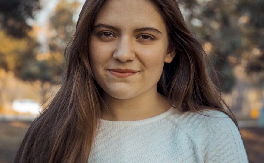 Talia Khan Khattak is speaking out, writing articles and making videos in hopes of finding her father. The photo is from December 2019, the month after her father disappeared.
