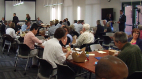 San Diego leaders and environmentalists gathered at the San Diego Foundation in Point Loma for a panel discussion on stormwater pollution and prevention, February 25, 2014.  